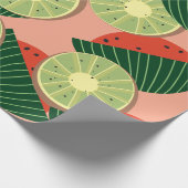 Wassermelonen und Kiwis Geschenkpapier (Ecke)