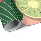 Wassermelonen und Kiwis Geschenkpapier (Rolleneckpunkt)