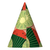 Wassermelonen und Kiwis Partyhütchen (Rückseite)
