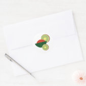 Wassermelonen und Kiwis Runder Aufkleber (Umschlag)