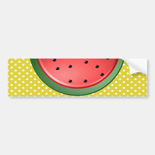 Wassermelonen und Polstern Autoaufkleber (Vorne)