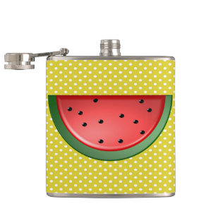 Wassermelonen und Polstern Flachmann