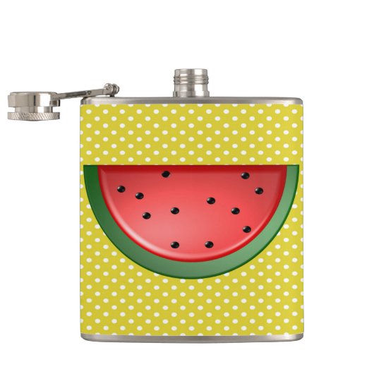 Wassermelonen und Polstern Flachmann (Geöffnet)