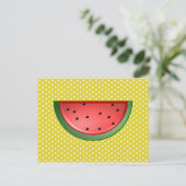 Wassermelonen und Polstern Postkarte (Stehend Vorderseite)