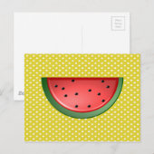 Wassermelonen und Polstern Postkarte (Vorne/Hinten)
