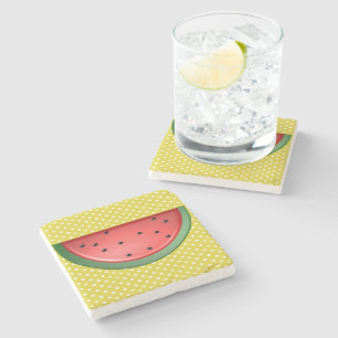 Wassermelonen und Polstern Steinuntersetzer