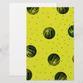 Wassermelonen und Saatgut Briefpapier (Vorne/Hinten)
