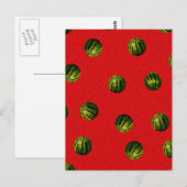 Wassermelonen und Samen Postkarte (Vorne/Hinten)