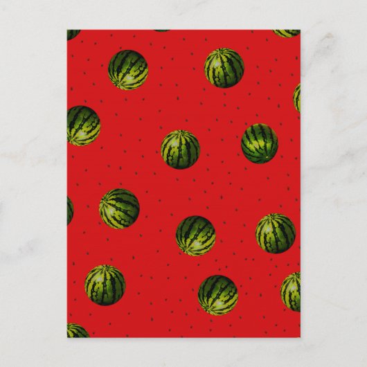 Wassermelonen und Samen Postkarte (Vorderseite)