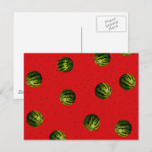 Wassermelonen und Samen Postkarte (Vorne/Hinten)