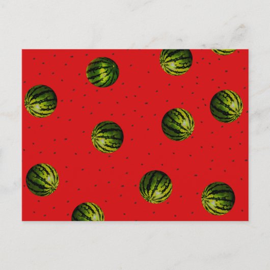 Wassermelonen und Samen Postkarte (Vorderseite)
