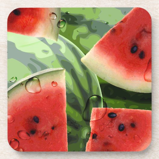 Wassermelonen-Untersetzer Untersetzer (Vorderseite)