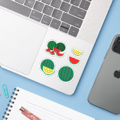 Wassermelonen-Varietät Aufkleber (Laptop mit iPhone)