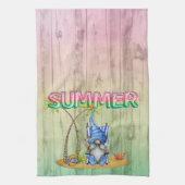 Wassermelonen-Wälder und Strand-Gnome mit Palmen Geschirrtuch (Vertikal)