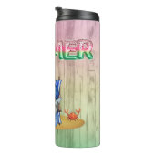 Wassermelonen-Wälder und Strand-Gnome mit Palmen Thermosbecher (Nach rechts gedreht)
