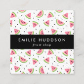 Wassermelonen, Wassermelonen, Obstladen Quadratische Visitenkarte (Vorderseite)