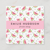 Wassermelonen, Wassermelonen, Obstladen Quadratische Visitenkarte (Vorderseite)