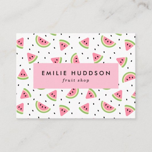 Wassermelonen, Wassermelonen, Obstladen Visitenkarte (Vorderseite)
