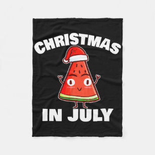 Wassermelonen-Weihnachten im Juli Weihnachtsbaum S Fleecedecke