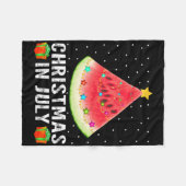 Wassermelonen-Weihnachtsbaum Fleecedecke (Vorderseite (Horizontal))