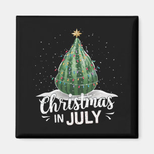Wassermelonen-Weihnachtsbaum-Weihnachten im Juli S Magnet