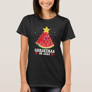 Wassermelonen-Weihnachtsbaum-Weihnachten im Juli S T-Shirt