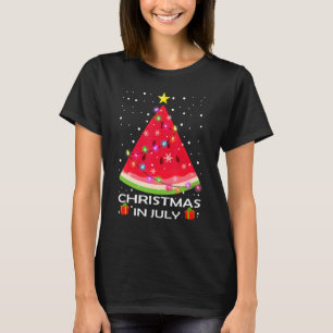 Wassermelonen-Weihnachtsbaum-Weihnachten im Juli-S T-Shirt