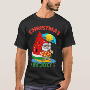 Wassermelonen-Weihnachtsbaum-Weihnachten im Juli S T-Shirt