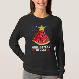 Wassermelonen-Weihnachtsbaum-Weihnachten im Juli S T-Shirt