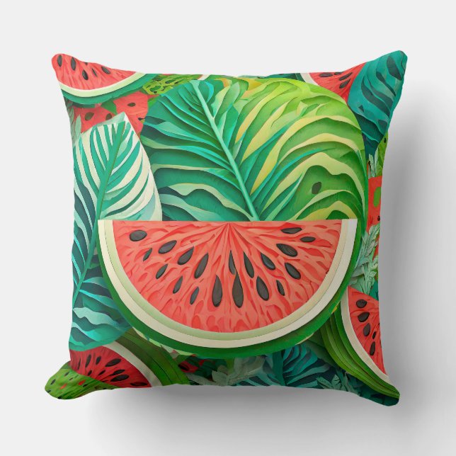Wassermelonen-Wurfkissen Kissen (Vorderseite)
