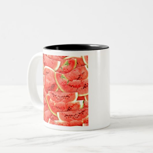 Wassermelonen Zweifarbige Tasse (Vorderseite Links)