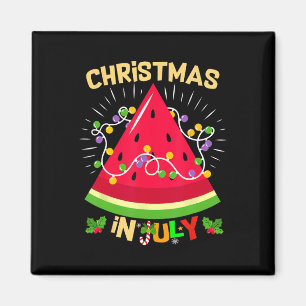 Wassermelonenbaum Lustiges Weihnachten im Juli Str Magnet