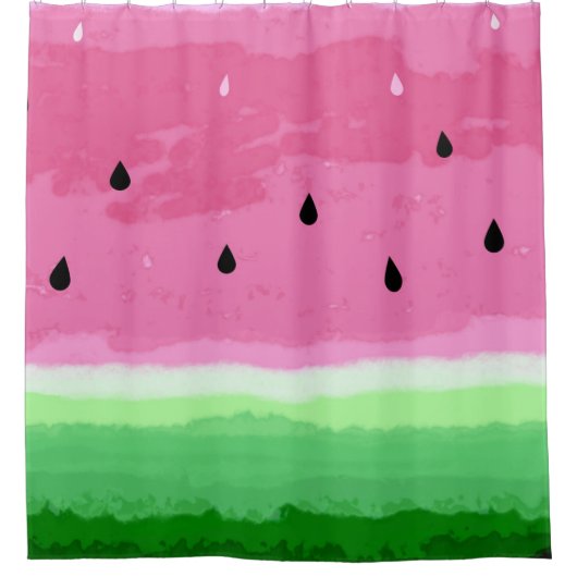 Wassermelonendesign Duschvorhang (Vorderseite)