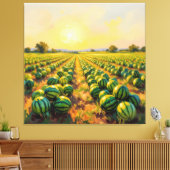 Wassermelonenfeld im Sonnenschein Leinwanddruck (Insitu (Wohnzimmer))
