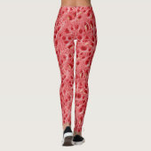 Wassermelonenfleisch-Texturmuster Leggings (Rückseite)