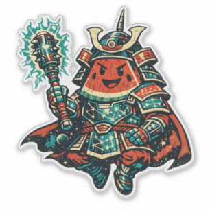 Wassermelonengalaxie-Shogun — Vintage Kosmischer S Aufkleber