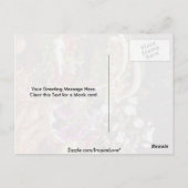 Wassermelonenkorb mit Blume schneiden Postkarte (Rückseite)