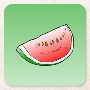 Wassermelonenmark Untersetzer aus Holz