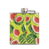 Wassermelonenmuster 2 flachmann (Rückseite)