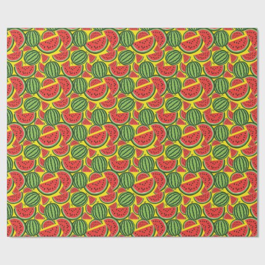 Wassermelonenmuster Geschenkpapier (Flach)