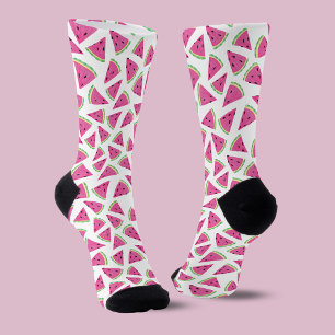 Wassermelonenmuster in Rosa Socken