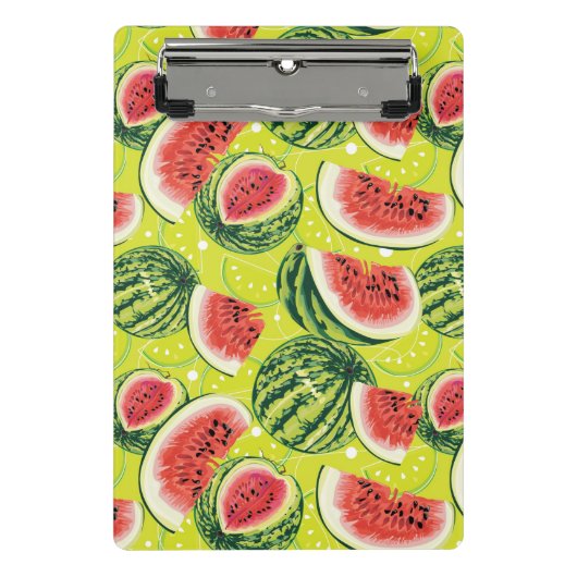 Wassermelonenmuster Mini Klemmbrett (Vorderseite)