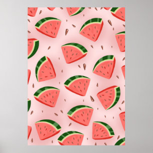 Wassermelonenmuster Poster