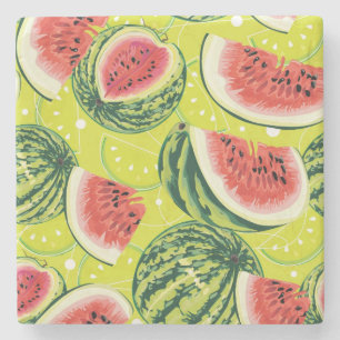 Wassermelonenmuster Steinuntersetzer