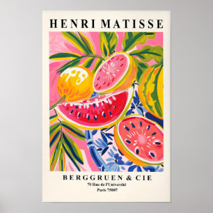 Wassermelonenposter, Matisse-Kunstwerk, Mitte Jahr Poster