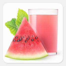 Wassermelonensaft Quadratischer Aufkleber
