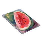 Wassermelonenscheibe | Frucht Aquarellmalerei Notizblock (Rechte Seite)