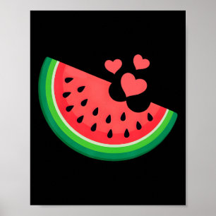 Wassermelonenscheibe Melone Sommerferien Wassermel Poster