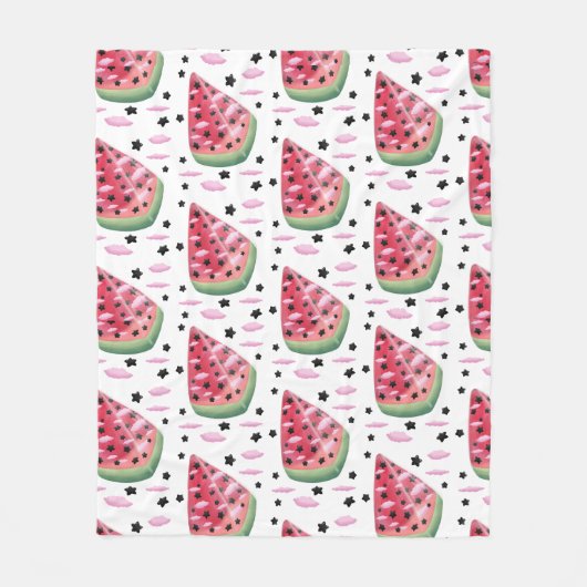 Wassermelonenstern  fleecedecke (Vorderseite)