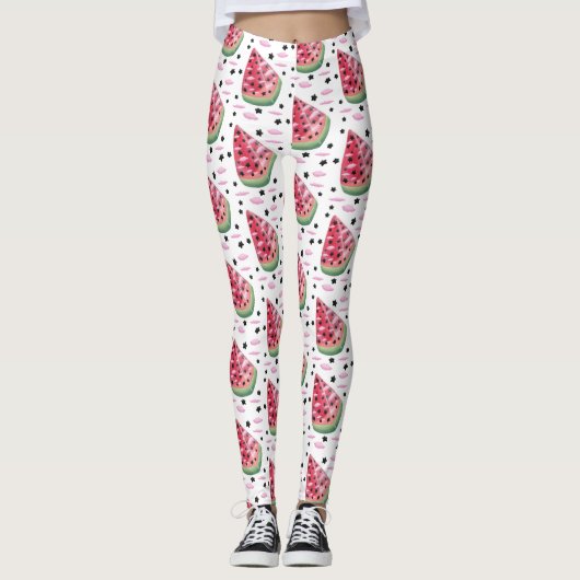 Wassermelonenstern  leggings (Vorderseite)